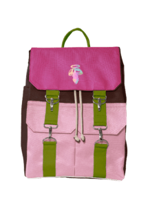 Plecak MIDSOMMAR z klapą brązowo różowy - rozm. L