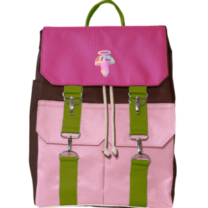 Plecak MIDSOMMAR z klapą brązowo różowy - rozm. L